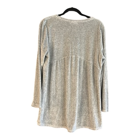 Pure Jill Grey Pima Cotton Long Sleeve Knit Top Women’s Large - Picture 4 of 14